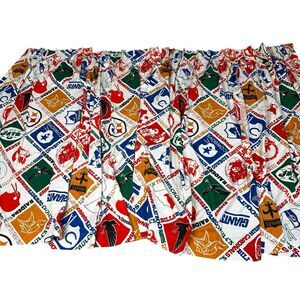 Vtg‎ 1970s NFL Football Teams Logo SEARS Perma-Prest Curtain 4 Panels